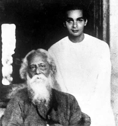 Rabindranath Tagore with Uday Shankar. This photo was taken in Calcutta shortly before Tagore's death in 1941.