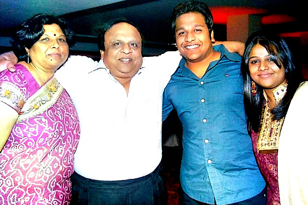 Rashmi with Parimal, Hardik and Anshita.