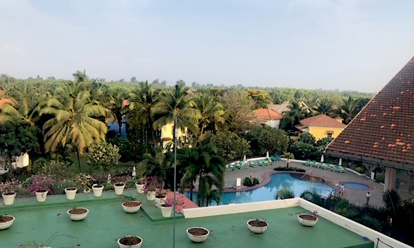 A view from our hotel room at Radisson Blu, Goa.