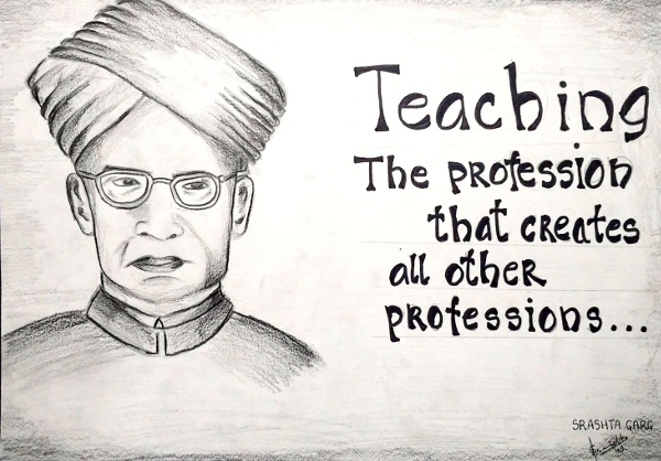 How To Draw Dr Sarvepalli Radhakrishnan Step By StepEasy Way Teachers Day  Drawing  YouTube
