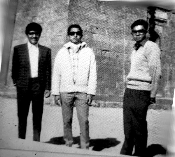 Satyabrata Pal with trainee probationers in Delhi. (from L to R): Ashish K. Raha, Jimmy Tochhawang, Satya.